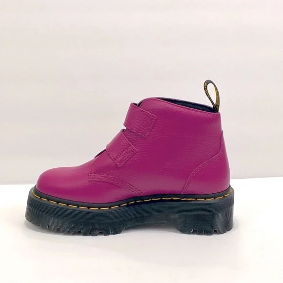 NEW DR MARTENS DEVON HEARD  LEATHER PLATFORM BOOTS - Picture 7 of 12